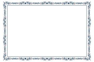 4th of July Fancy Swirl Rectangle Frame vector