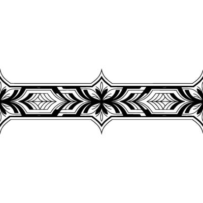 Ornamental Black and White Border Elegant Vintage Pattern