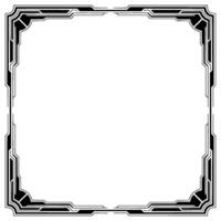 Decoinspired Frame, Elegant Geometric Border on White vector