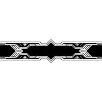 Modern Geometric Banner , Tech Style, Black and White With Copyspace vector