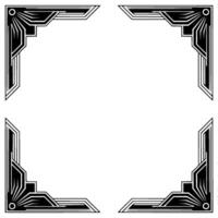 Art Deco Frame Elegant Geometric , White Space for Copy vector