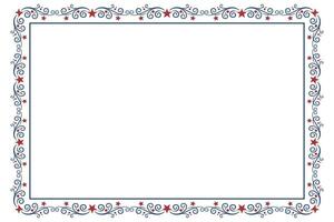 Elegant July Frame with Calligraphy Flourishes vector