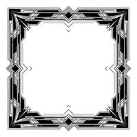 Art Deco Frame, Geometric With Blank Space vector