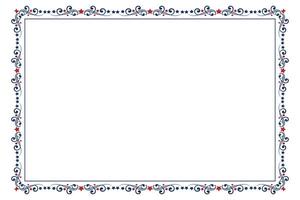 4th of July Ornate Frame with Stars and Swirls vector