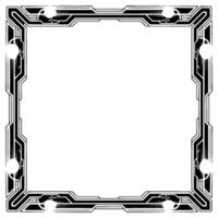Sleek Geometric Frame, Black White Tech for Presentation vector