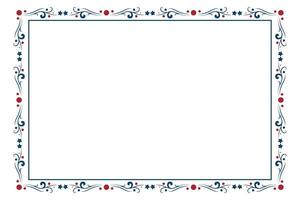 Fancy July Fourth Border with Ornamental Lines vector