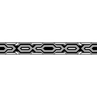 Geometric Black and White Border Pattern, Abstract, Minimalist, Element vector