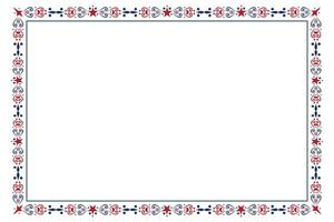 4th of July Square Frame with Scroll Flourish vector