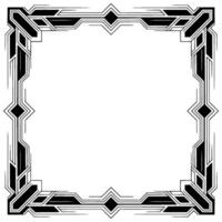 Art Deco Border Frame, Geometric , Elegant Blank Space, vector