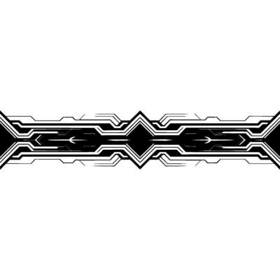 Minimalist Tech Futuristic Black and White Pattern