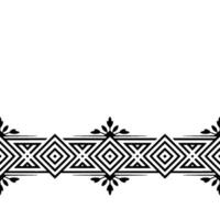 Geometric Border With Floral Accents Minimalist Element vector