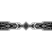 Abstract Geometric Line Art Border, Tech Style vector