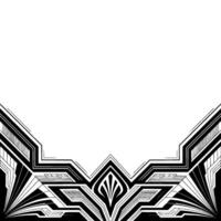 Geometric Art Deco Pattern in Black and White vector