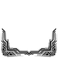 Futuristic Tech Border , Abstract Geometric Frame, Illustration vector