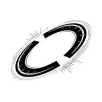 Abstract Black and White Tire Track on White Background vector