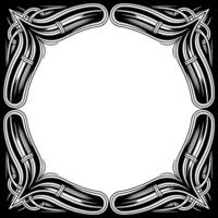 Art Nouveau Frame Elegant Black White Border for Elements vector