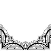 Art Deco Frame Corner Elegant Black and White vector