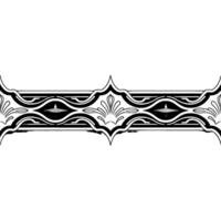 Ornate Art Deco Border , Geometric, Symmetrical on White Background vector