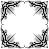 Art Deco Frame, Geometric Black and White Border, Empty Space vector