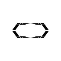 Abstract Geometric Hexagon Composition With Lines and Grid, Minimalist vector