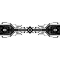 Abstract Circuit Board , Black White Technology Background vector