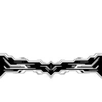 Futuristic Tech Element in Grayscale vector