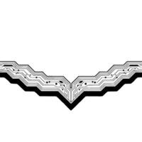 Abstract Circuit Board on White, Tech Background vector