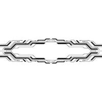 Futuristic Technology Frame, Abstract Circuitry on Light Background vector