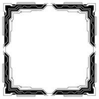 Futuristic Tech Frame Border Geometric Digital Interface Element vector