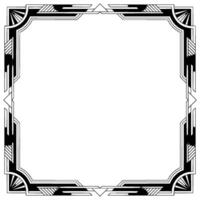 Art Deco Frame Geometric , Elegant Border, Blank Center vector