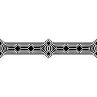 Art Deco Border Ornament on White, Geometric Pattern vector