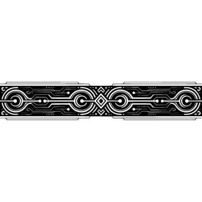 Art Deco Tech Ornament Geometric Border