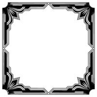 Art Deco Frame , Elegant Border With Geometric Shapes vector