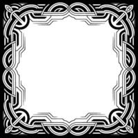 Celtic Knot Border Frame, Geometric , Black White, Decorative vector