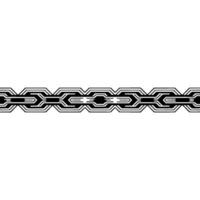 Geometric Pattern Border Minimalist Black and White Element vector
