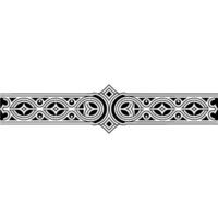 Decorative Black and White Ornamental Border, Element vector