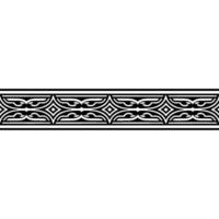 Geometric Ornamental Border in Black and Silver, Modern vector