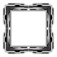 Tech Frame, Futuristic Border, Blank Center, Minimalist vector