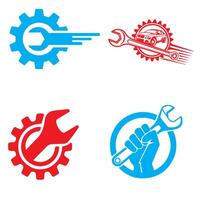 Car repair workshop related colorful icon set design with white background vector