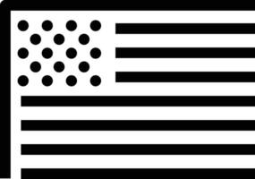USA flag thin icon. design in trendy style isolated on white background. black design. Symbol for your web site design, logo, app, UI. vector