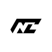 n c nc cn initial logo design vector