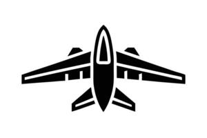 Sleek Black Airplane Icon A Dramatic Overhead View of a Modern Aircraft in Flight - Professional digital artwork with vibrant colors and detailed composition vector