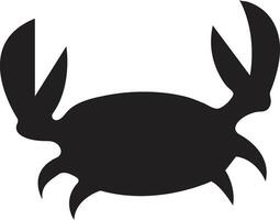 A black silhouette of a crab on a white background vector