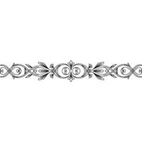 Elegant Ornamental Border, Line Art Element vector
