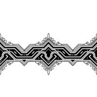 Geometric Black and White Border Elegant, Modern, Decorative vector