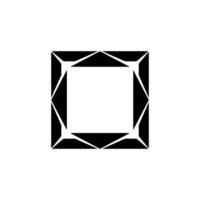 Abstract Geometric Square Black on Gray, Minimalist, Modern vector