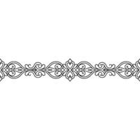 Elegant Black Line Art Border on Cream Background vector