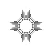 Minimalist Circuit Board Technology Connection vector