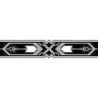 Art Deco Border With Gradient, Geometric Shapes vector
