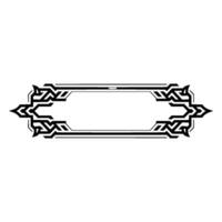 Elegant Geometric Frame Black White, Clean Element vector